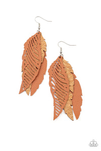 Paparazzi Accessories -  WINGING Off The Hook - Brown